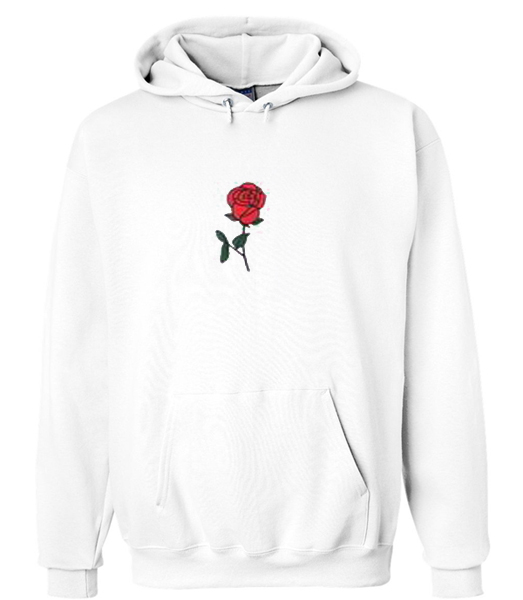 Rose printed hoodie Clearance