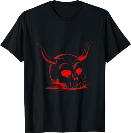 Satan Skull Satanic Skeleton Occult Gothic Satanist Goth T-Shirt