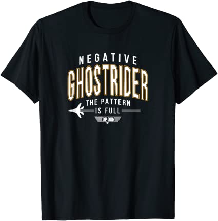 Top Gun Negative Ghost Rider Pattern is Full Text T Shirt