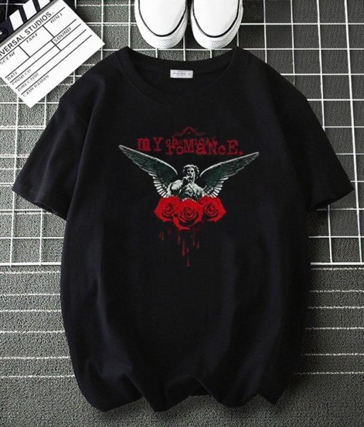 T-shirt My Chemical Romance Angel Of Water - Coton Brossé, Coupe Droite, Impression Sérigraphie Haute Qualité