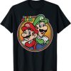 Super Mario & Luigi Brothers Circle Graphic T-Shirt